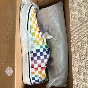 Vans kid Old Skool rainbow checkered sneakers